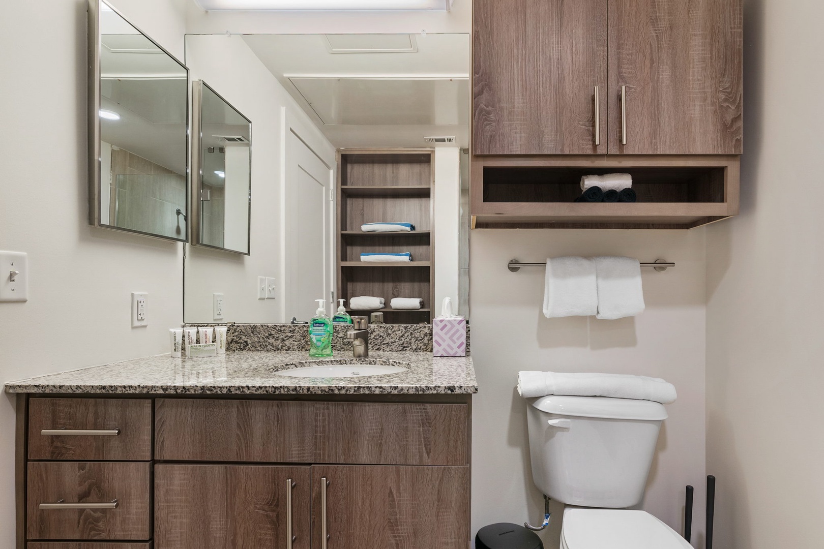 Begin your day in the stylish bathroom with complimentary toiletries.