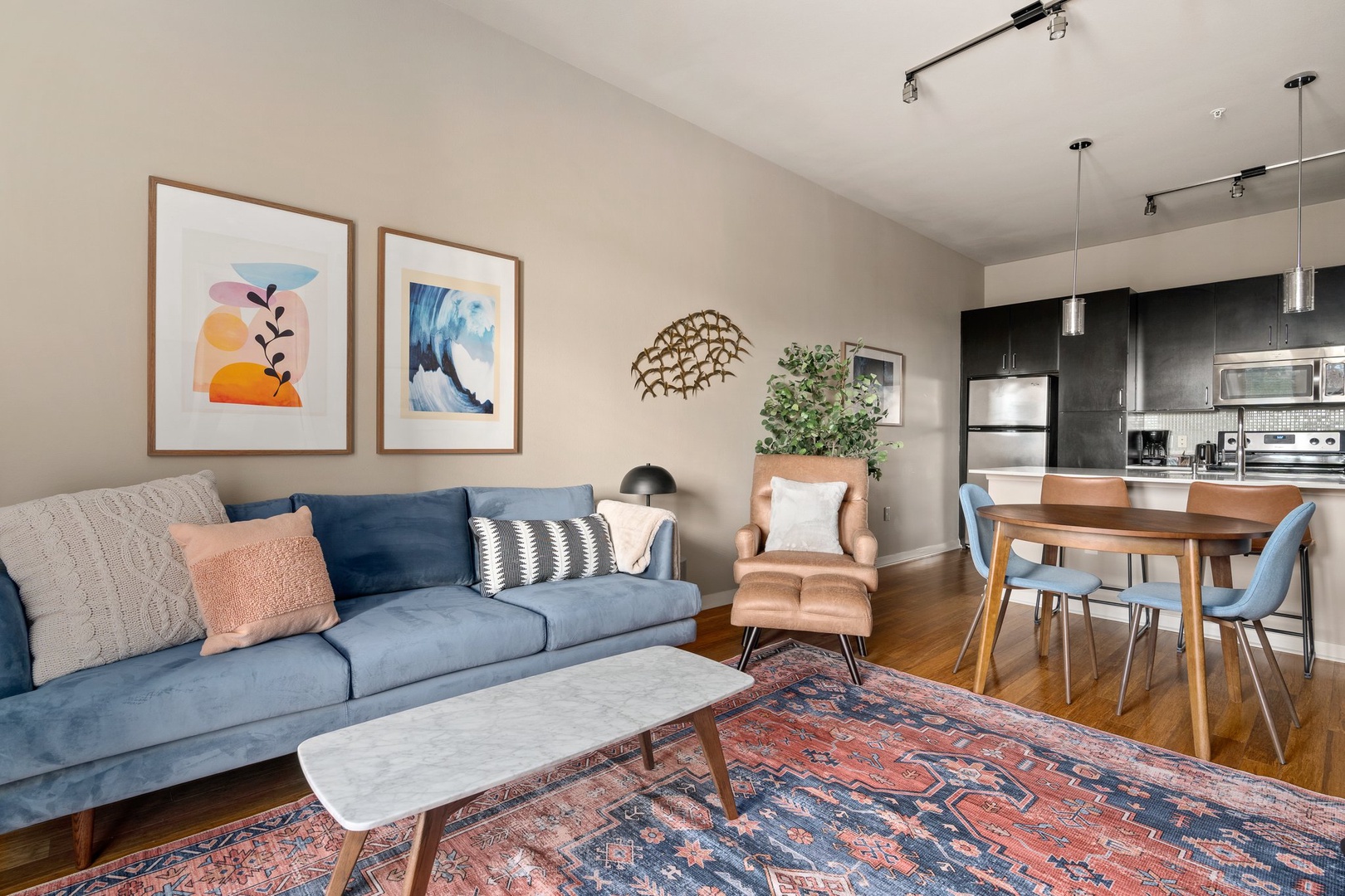 Savor your time in this stylish and cozy contemporary living space.