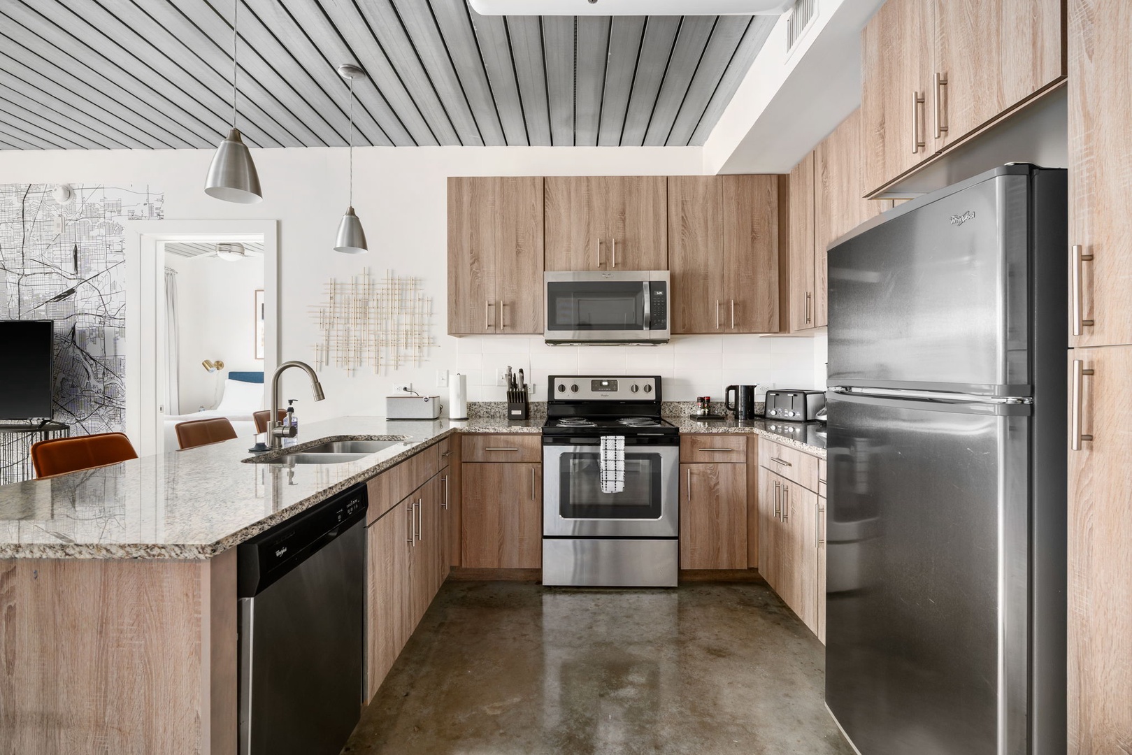Prepare delicious meals in this modern kitchen with all the essentials.