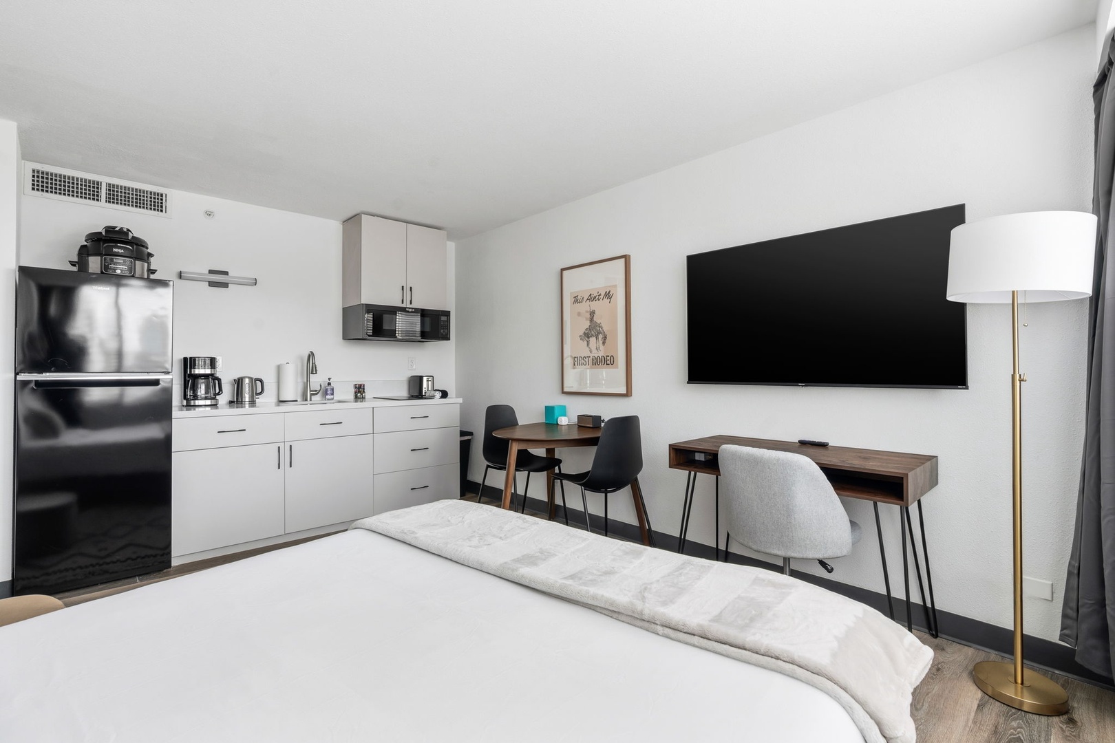 Your own cozy space for takeout or an easy dinner.