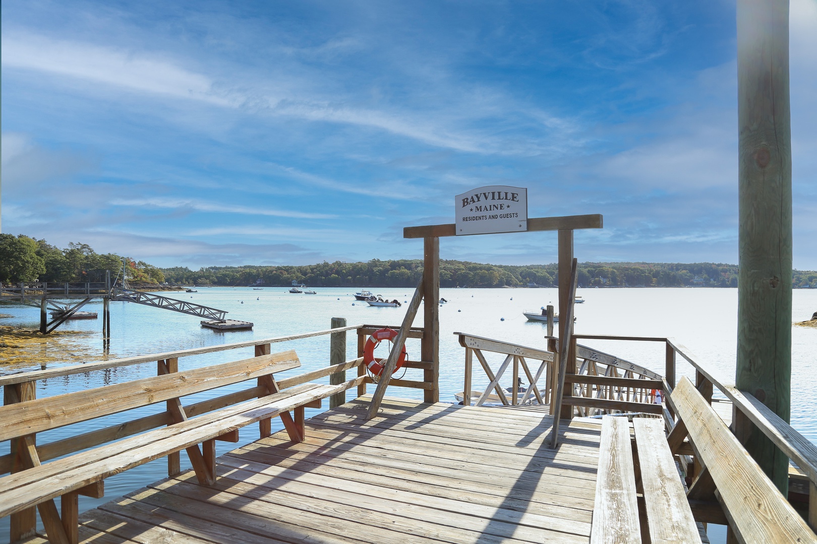 Local Bayville dock and float within walking distance and for guest use during your stay.