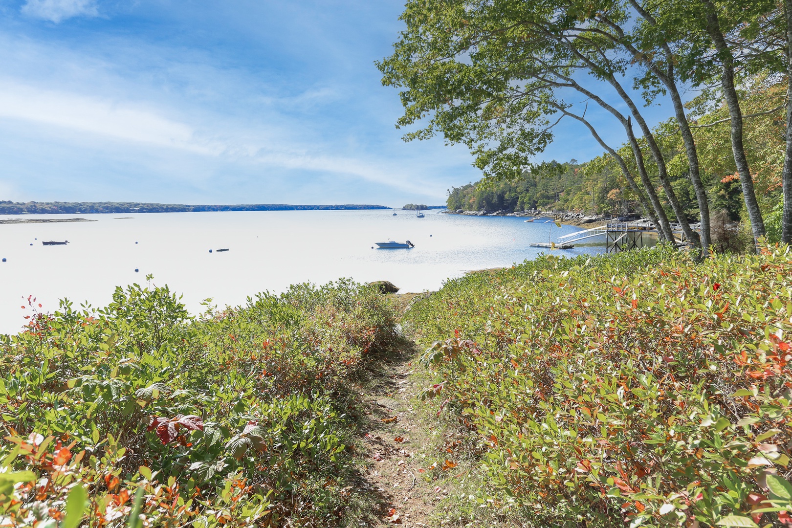 Water views from the porch of Linekin Bay.