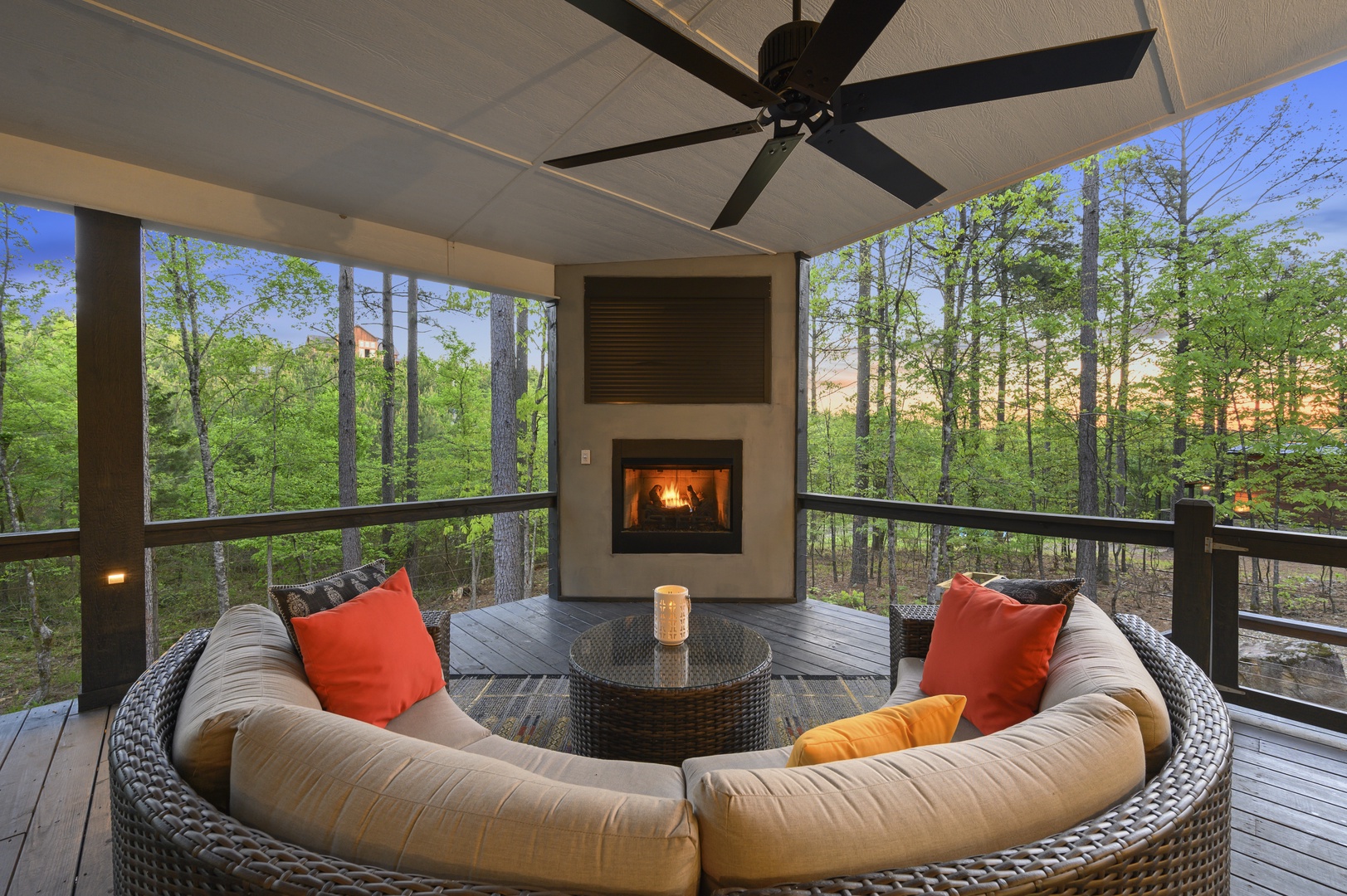 Step out to the spacious covered back deck for morning coffee or evening wine