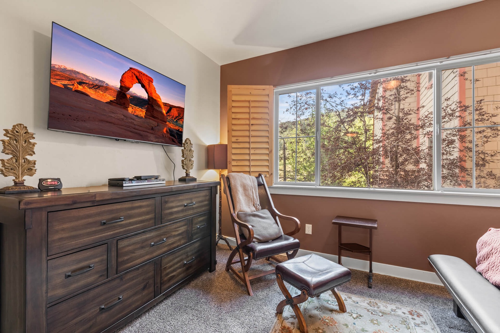 Bear Hollow Lodges 1304: This Master bedroom retreat has a great view, a king bed and attached bathroom.