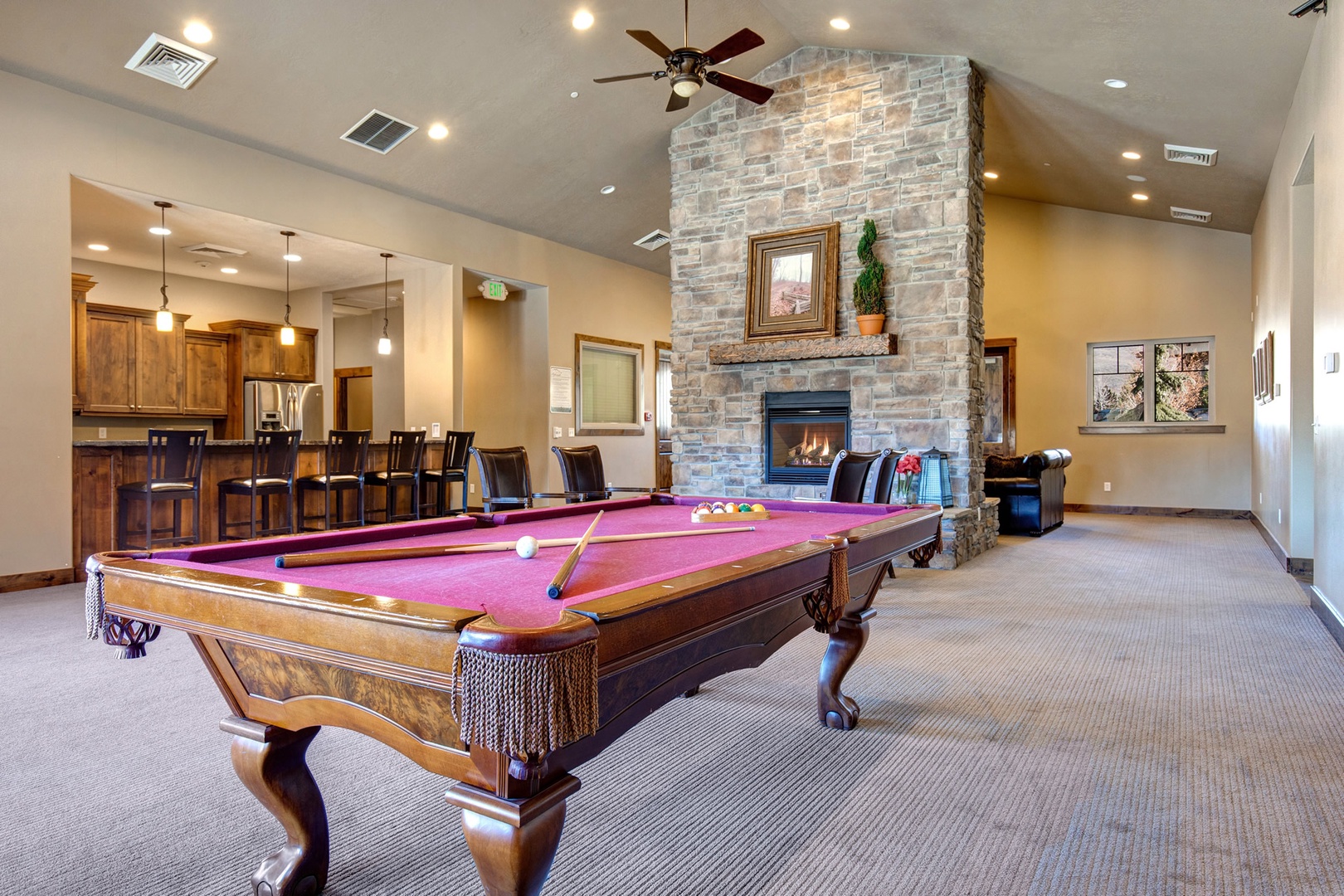 Parks Edge Community Clubhouse Pool Table