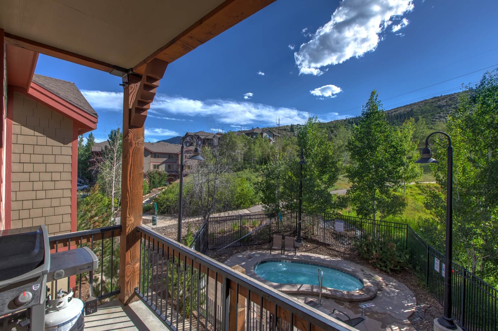 Bear Hollow Lodges 1304: The views from the balcony are incredible and a perfect location for the community hot tub after a day of mountain adventures.