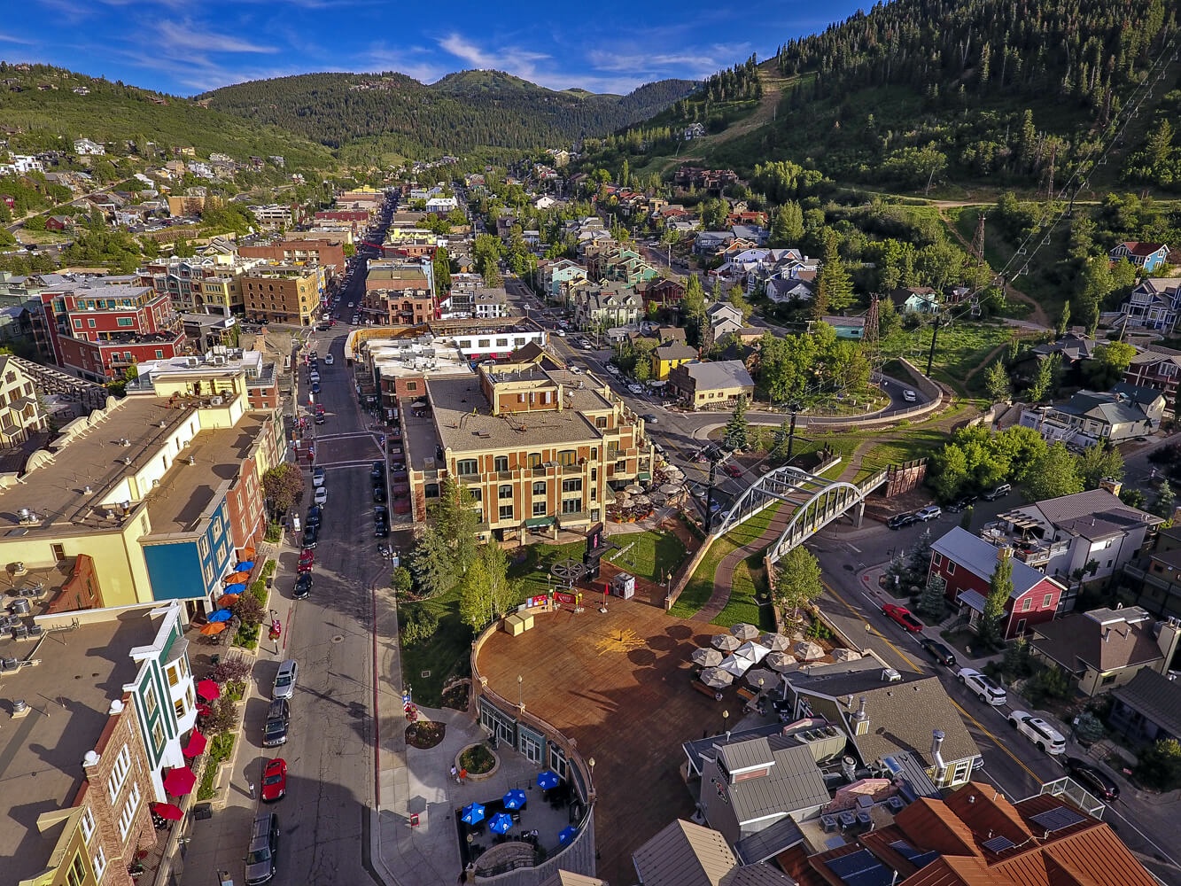 Main St Aerial from Town Lift