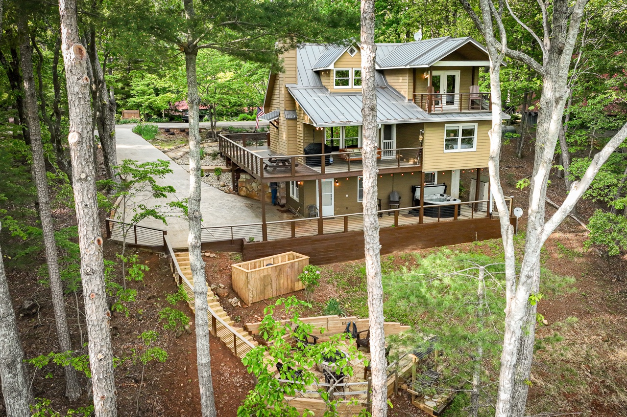 Aerial View of back of cabin