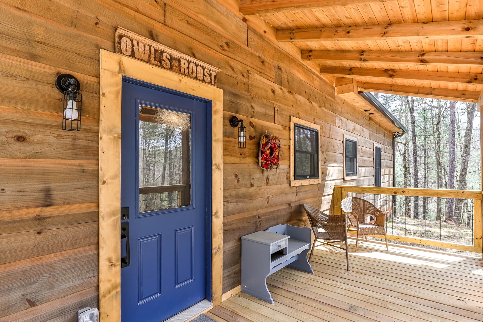 Front Porch and entrance to cabin