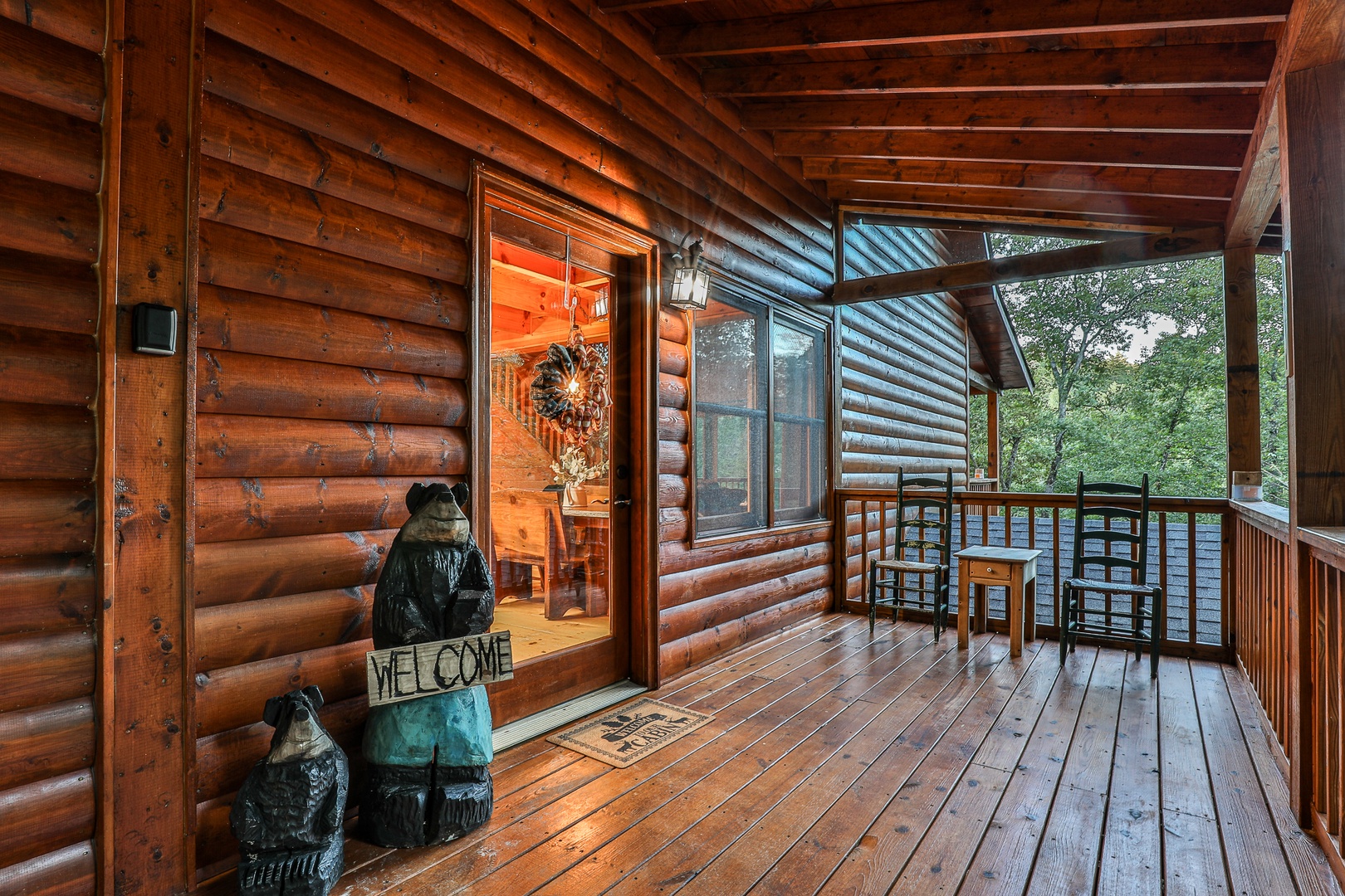 Entrance door into cabin