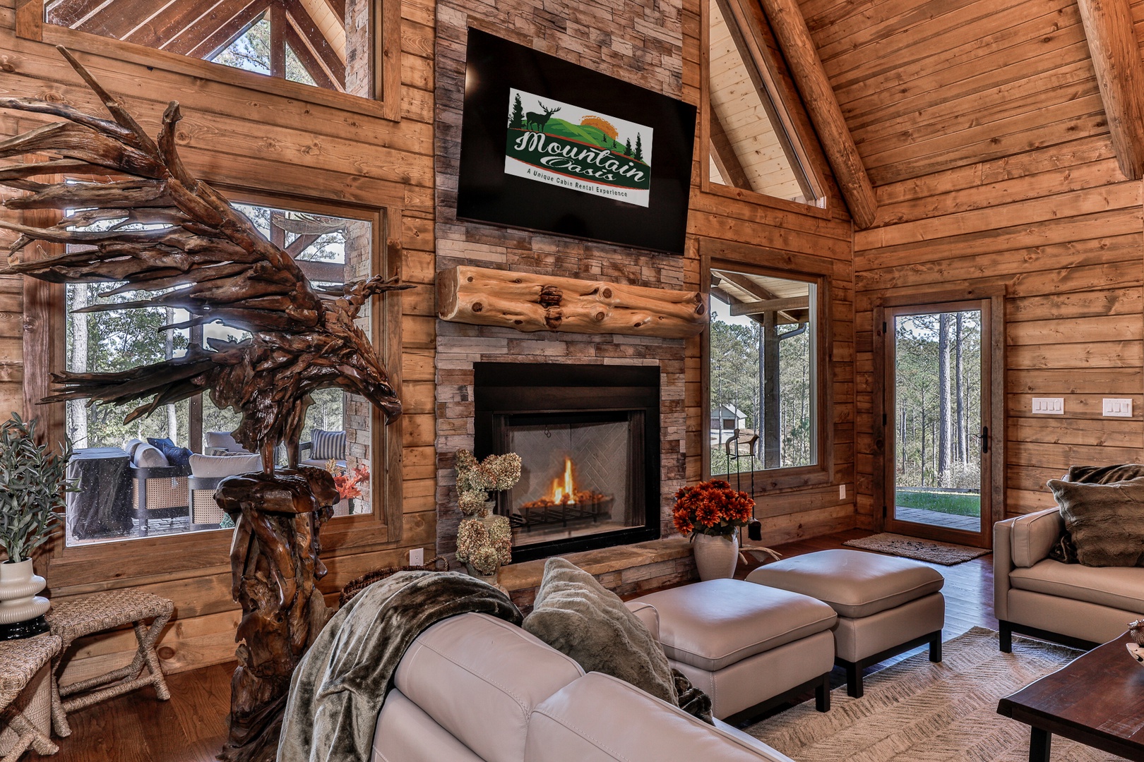 Wood Burning Fireplace