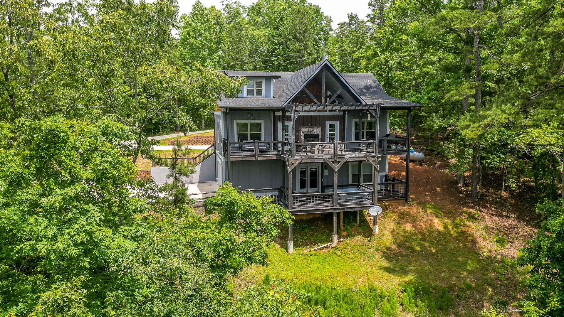 Aerial View of back of cabin