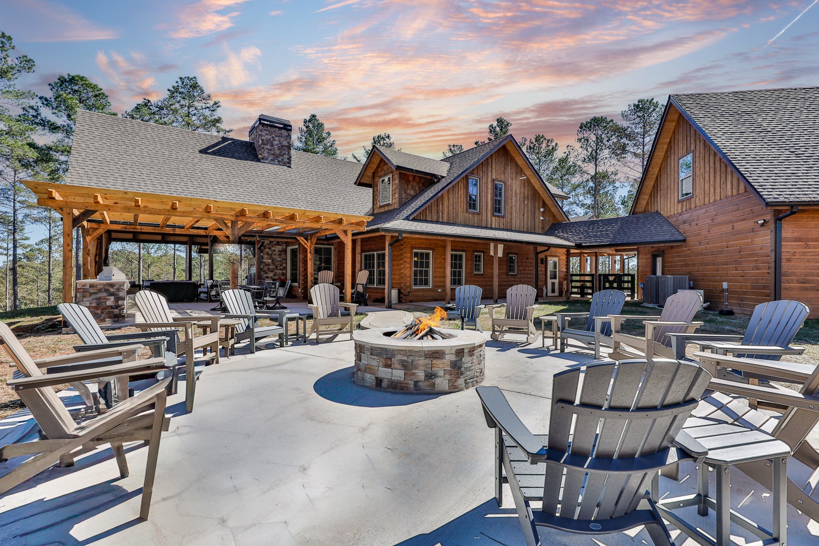 Custom Firepit with seating