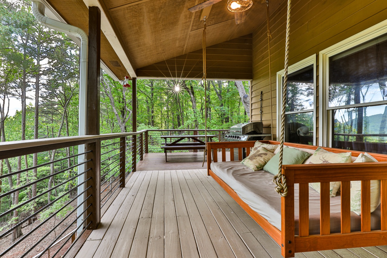 Covered porch on main level