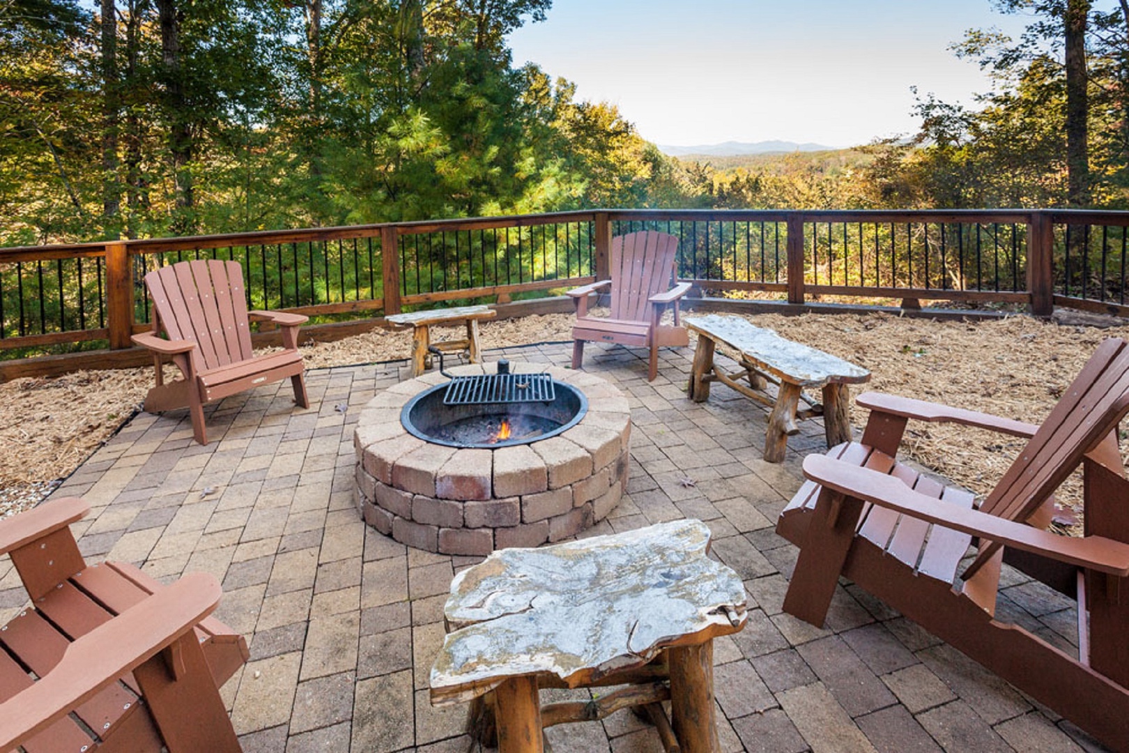 Fire Pit with Mountain Views
