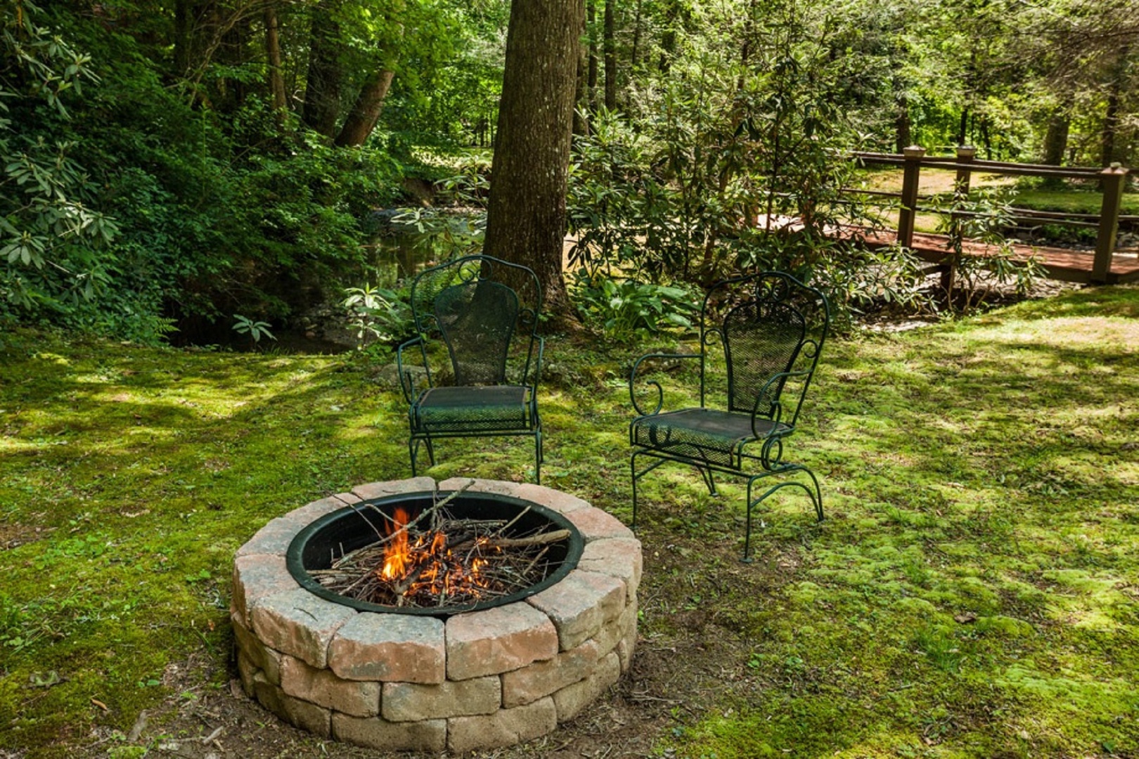 Firepit by the Creek