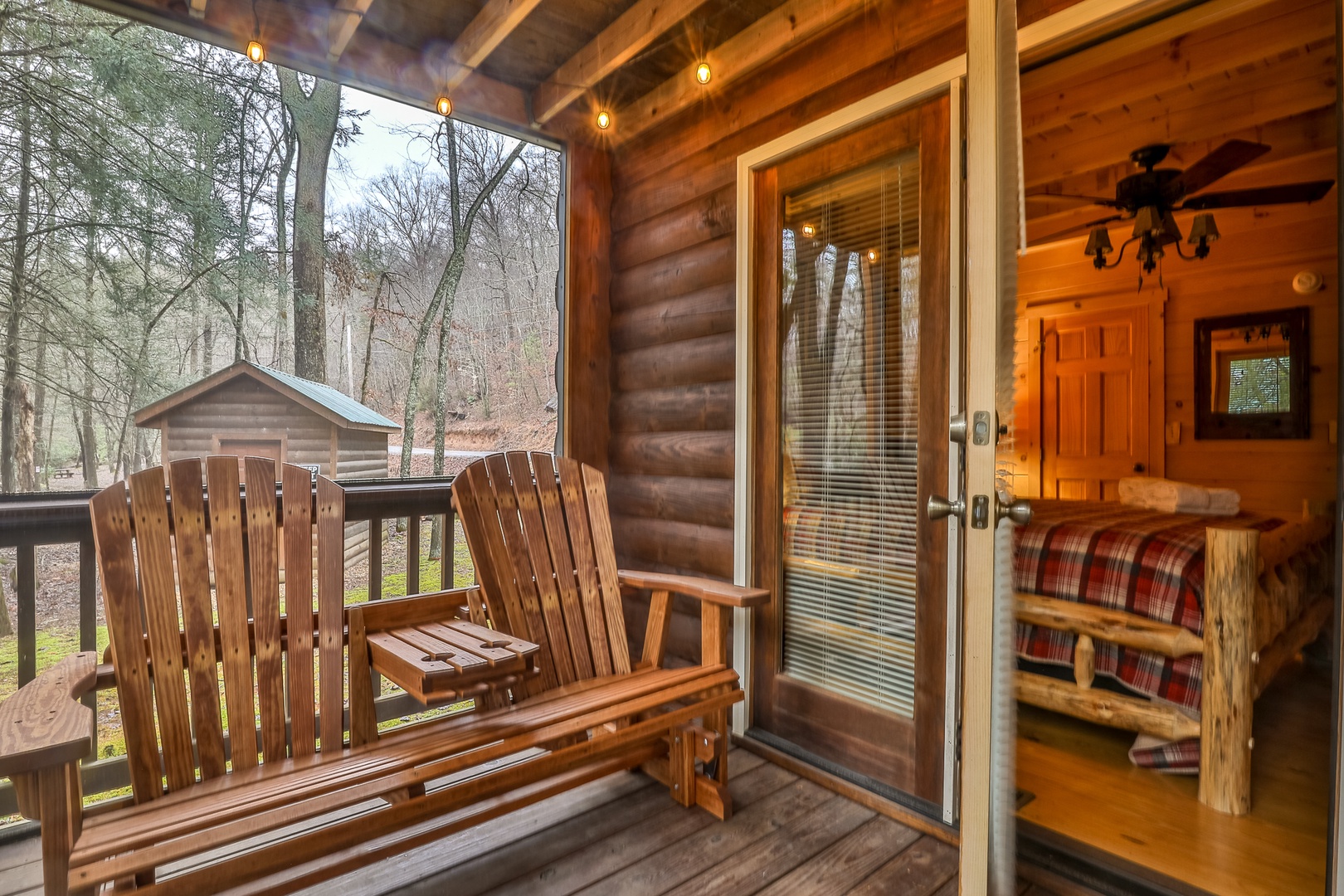 Main Level Bedroom has access to back porch