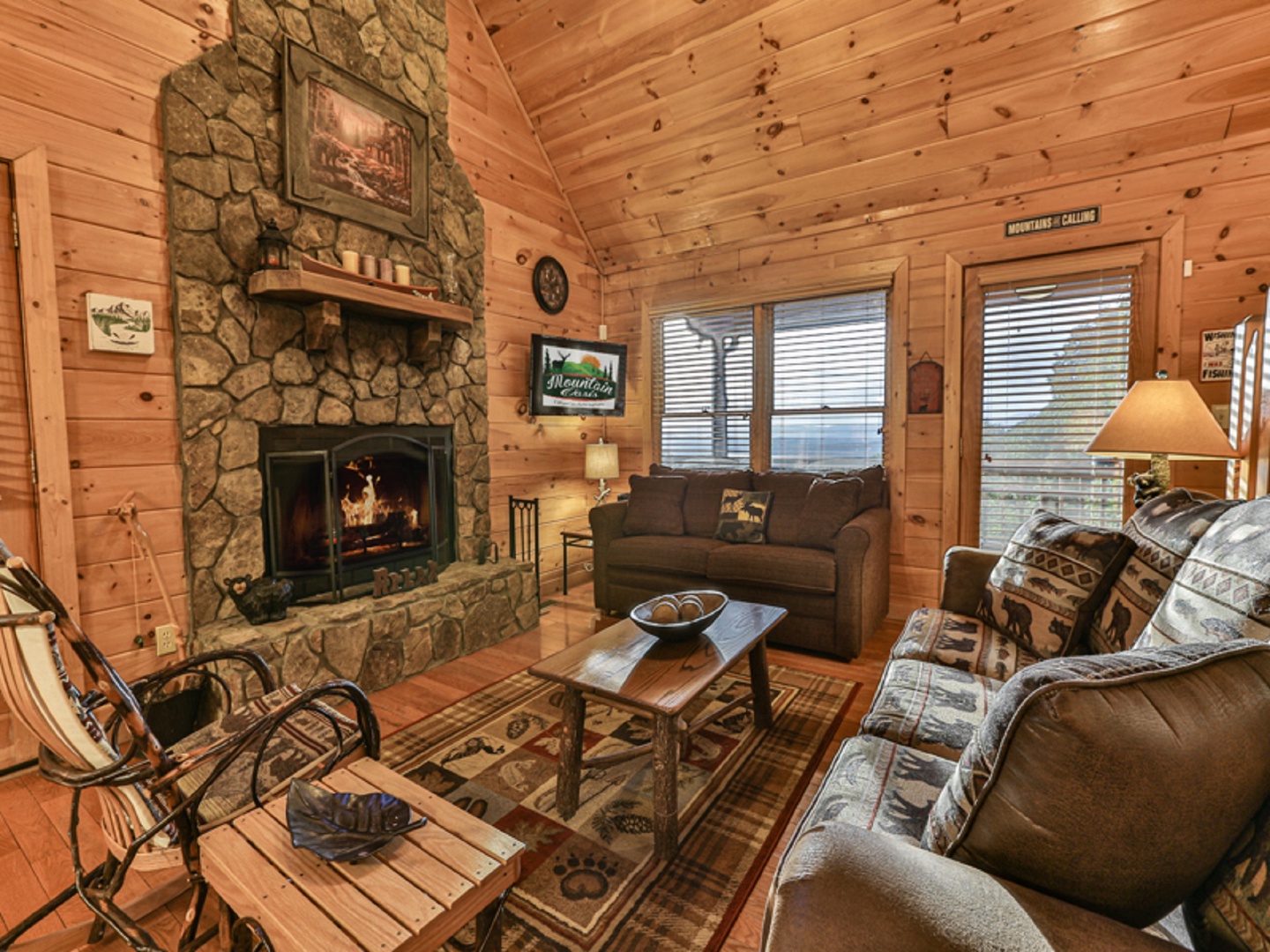 Great Room + Wood Burning Fireplace