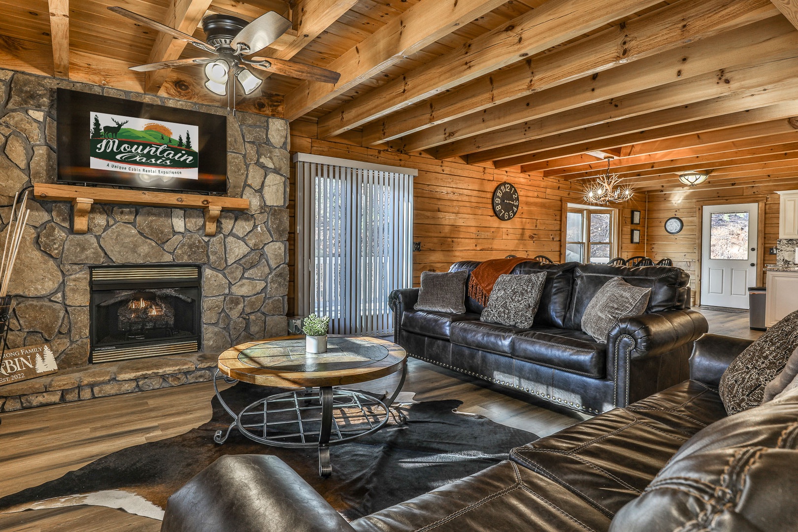 Living Room with gas fireplace