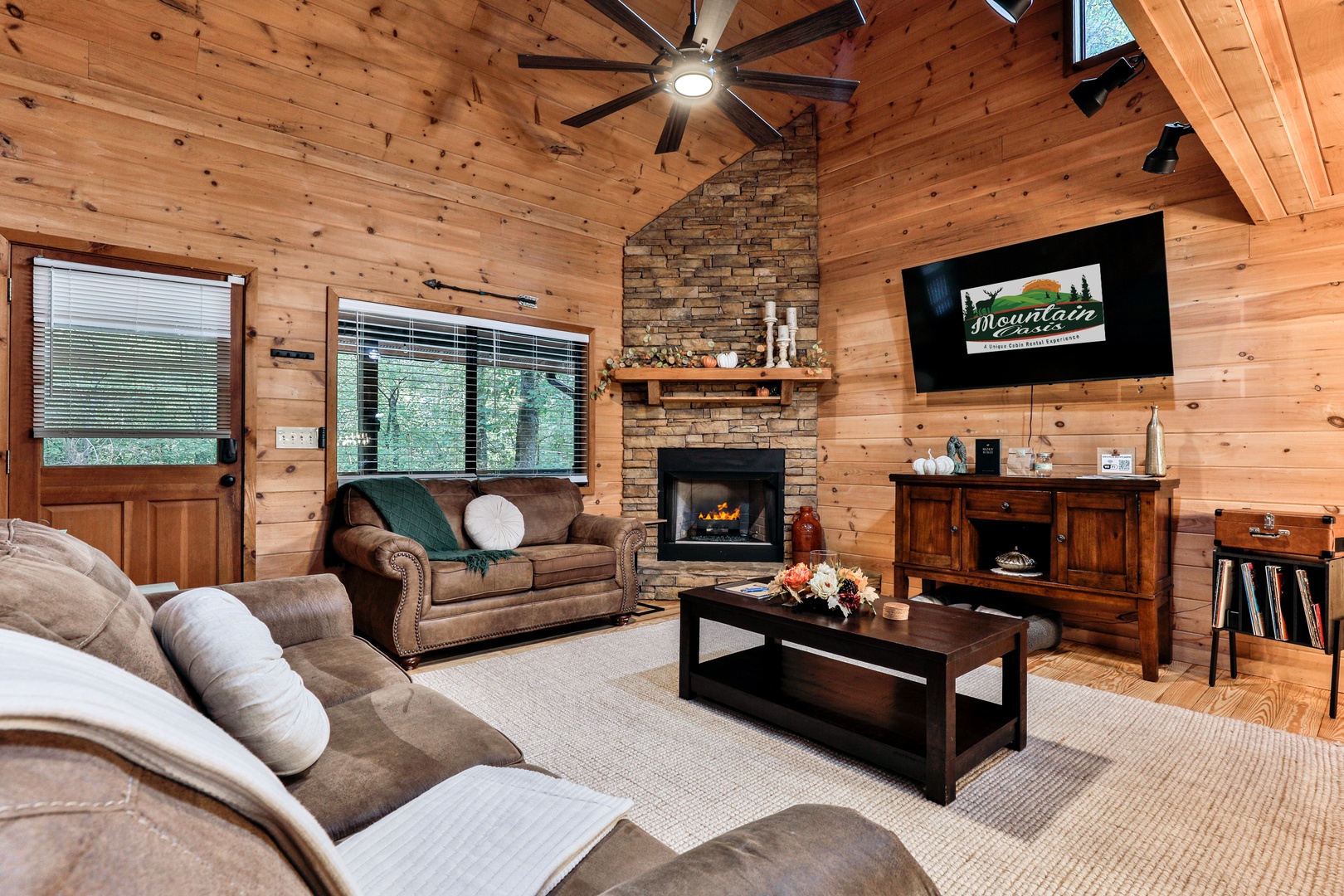 Great Room with Electric Fire Place