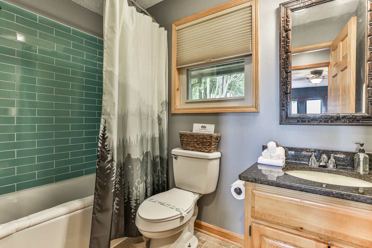 Newly remodeled full bath on main level