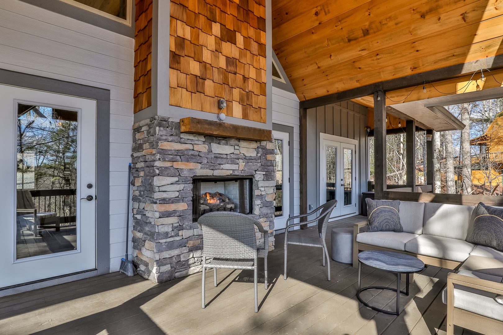 Main Floor Deck with Gas Fireplace