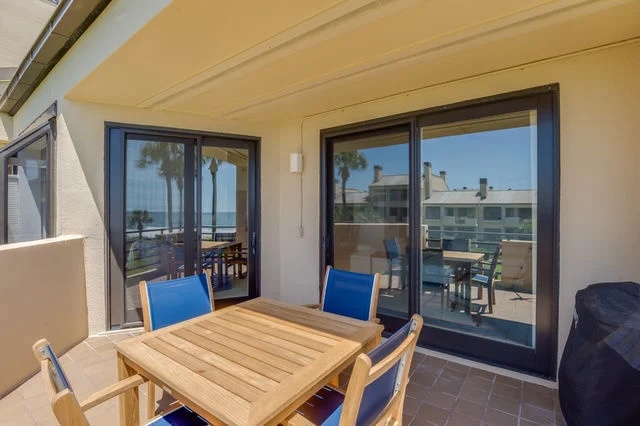 Dining area on porch