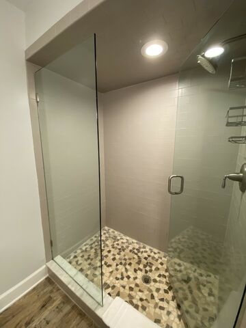 Walk in shower in bathroom 1