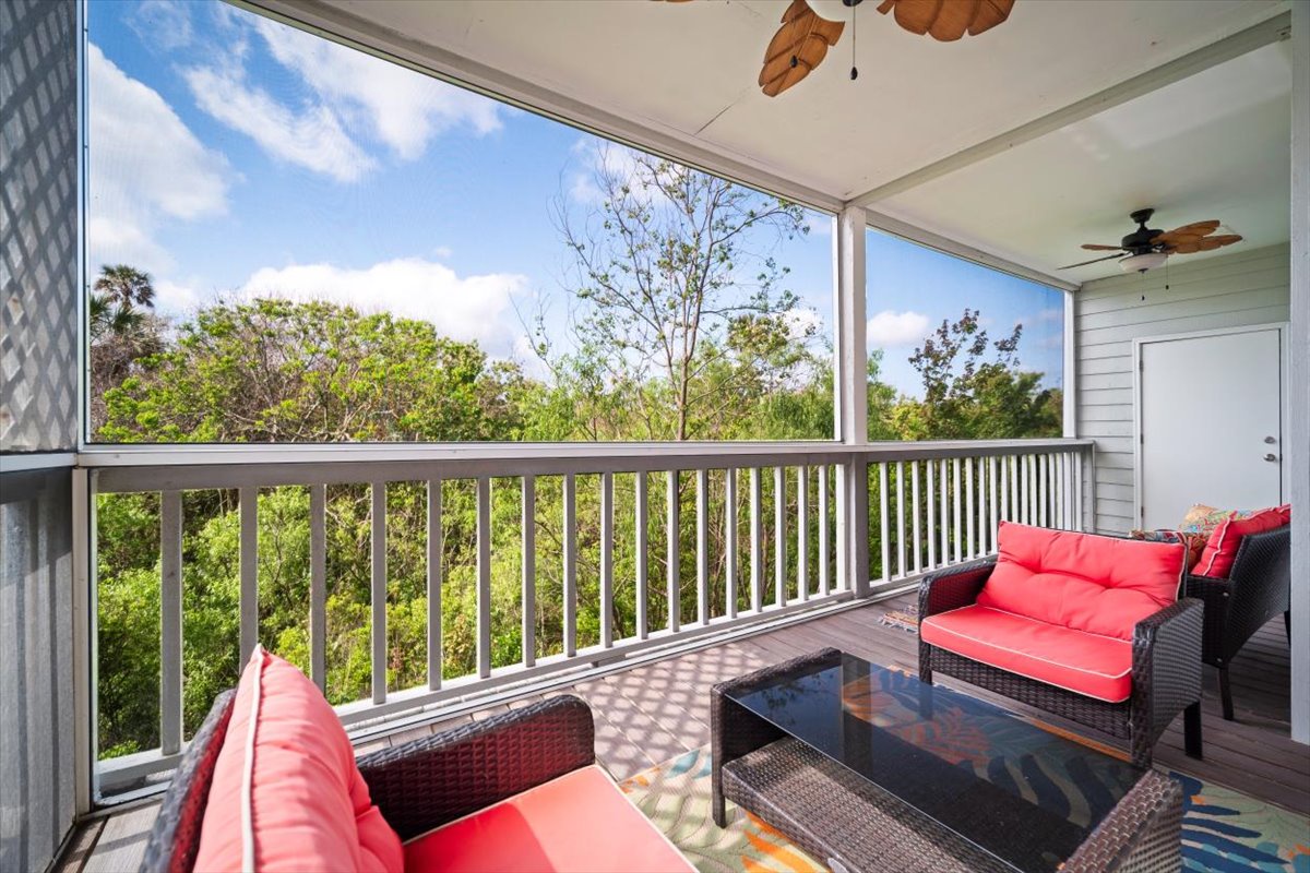 Screened and covered porch