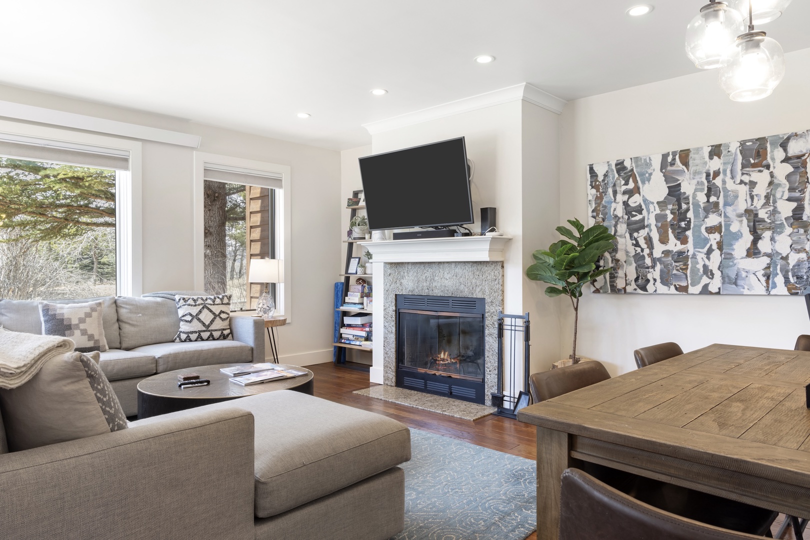 Living Room with Fireplace