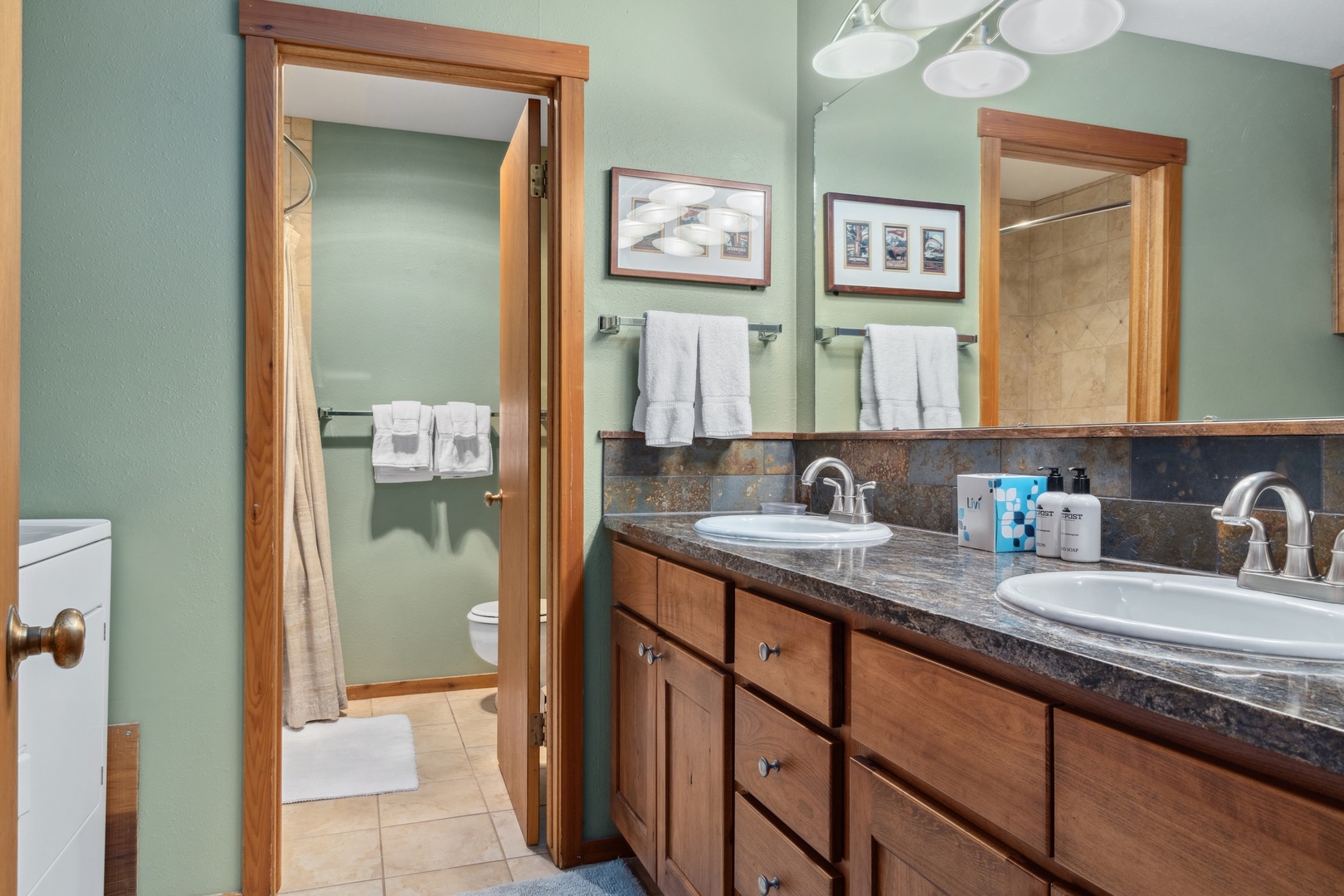 Downstairs Bathroom with Laundry