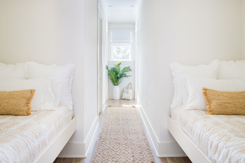 Upstairs Hallway. Two XL twin beds as you walk to the back bedrooms.