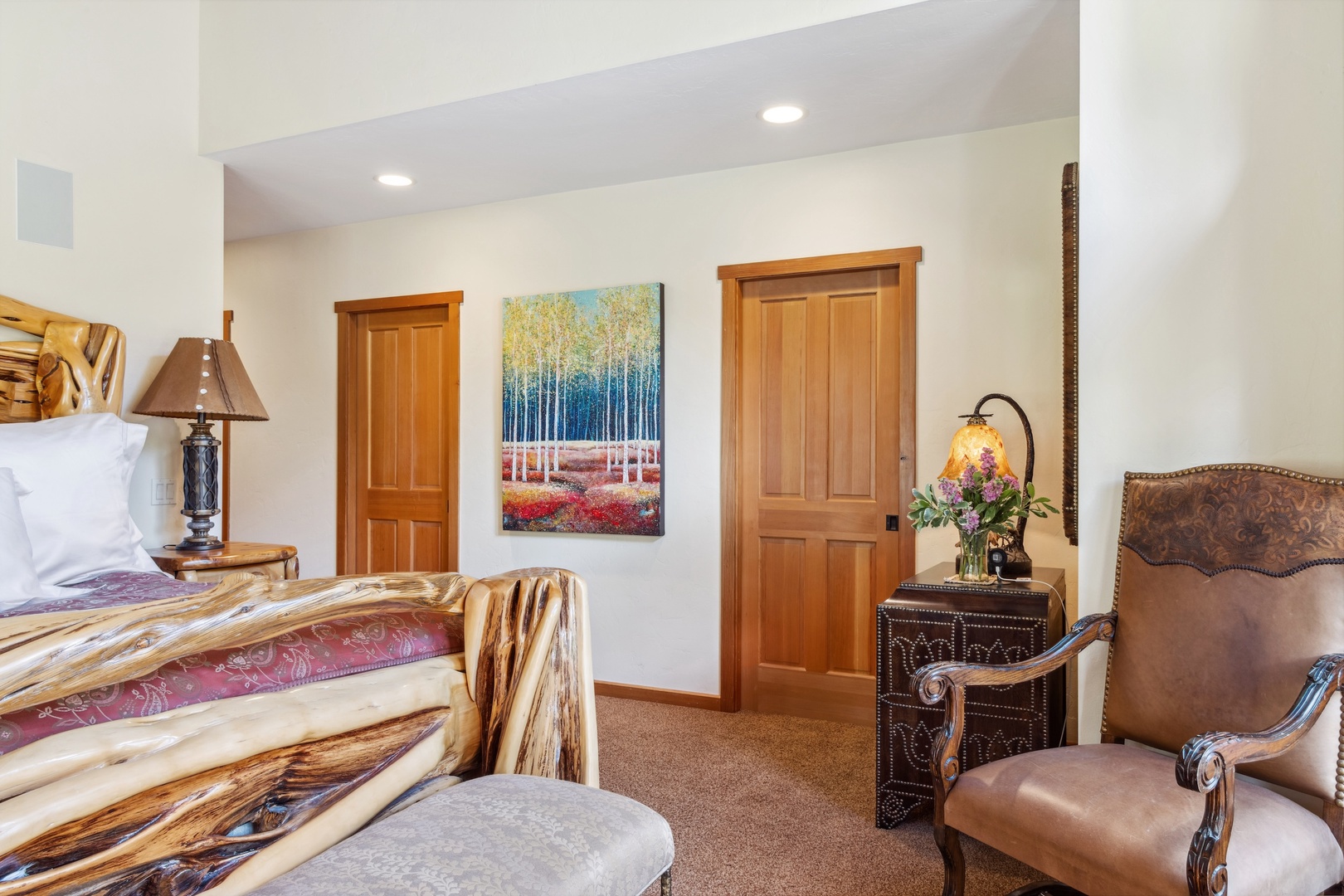 NOT AVAILABLE UNITL JUNE 1 - Main House Primary Bedroom ; All furniture has been updated