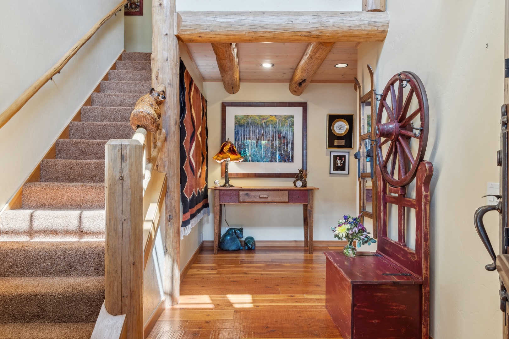 Entryway and stairs to Primary Bedroom