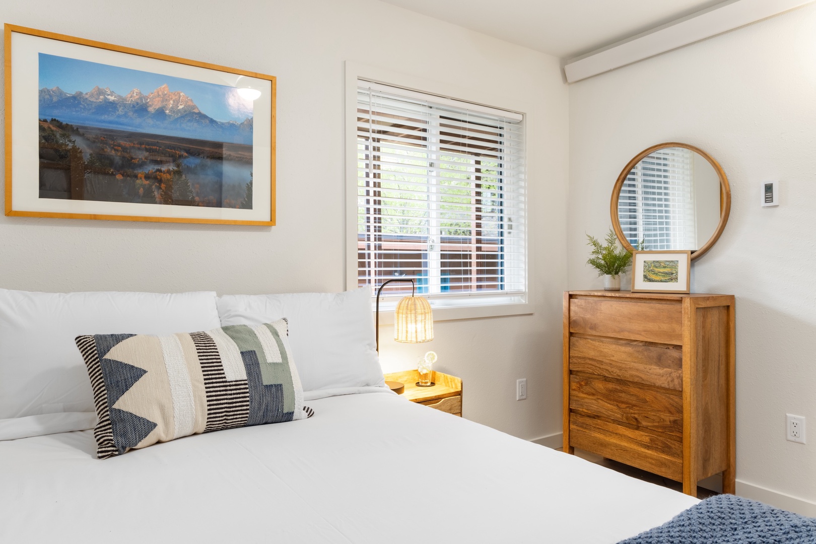 Guest Bedroom with Queen Bed and Twin Bunk