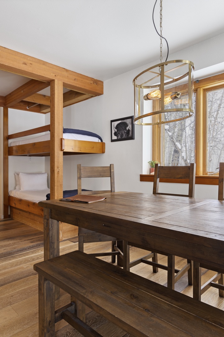 Dining Area and Bunk Beds
