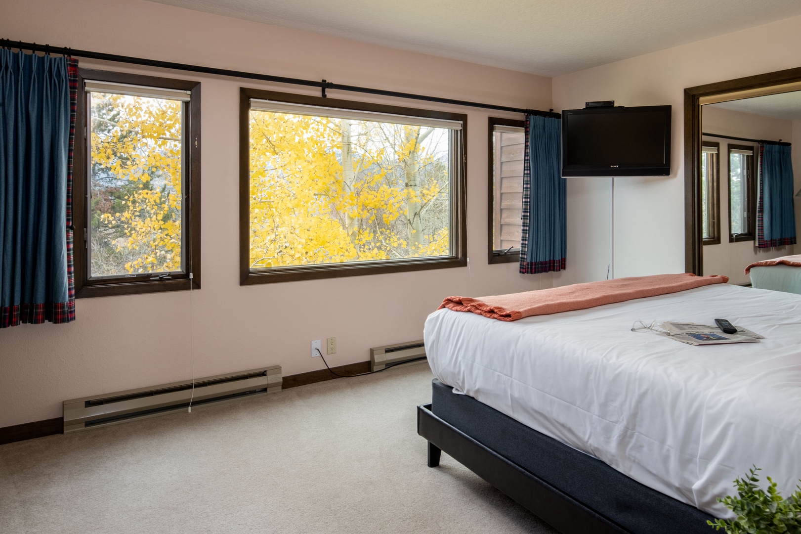 Primary bedroom with Teton range views