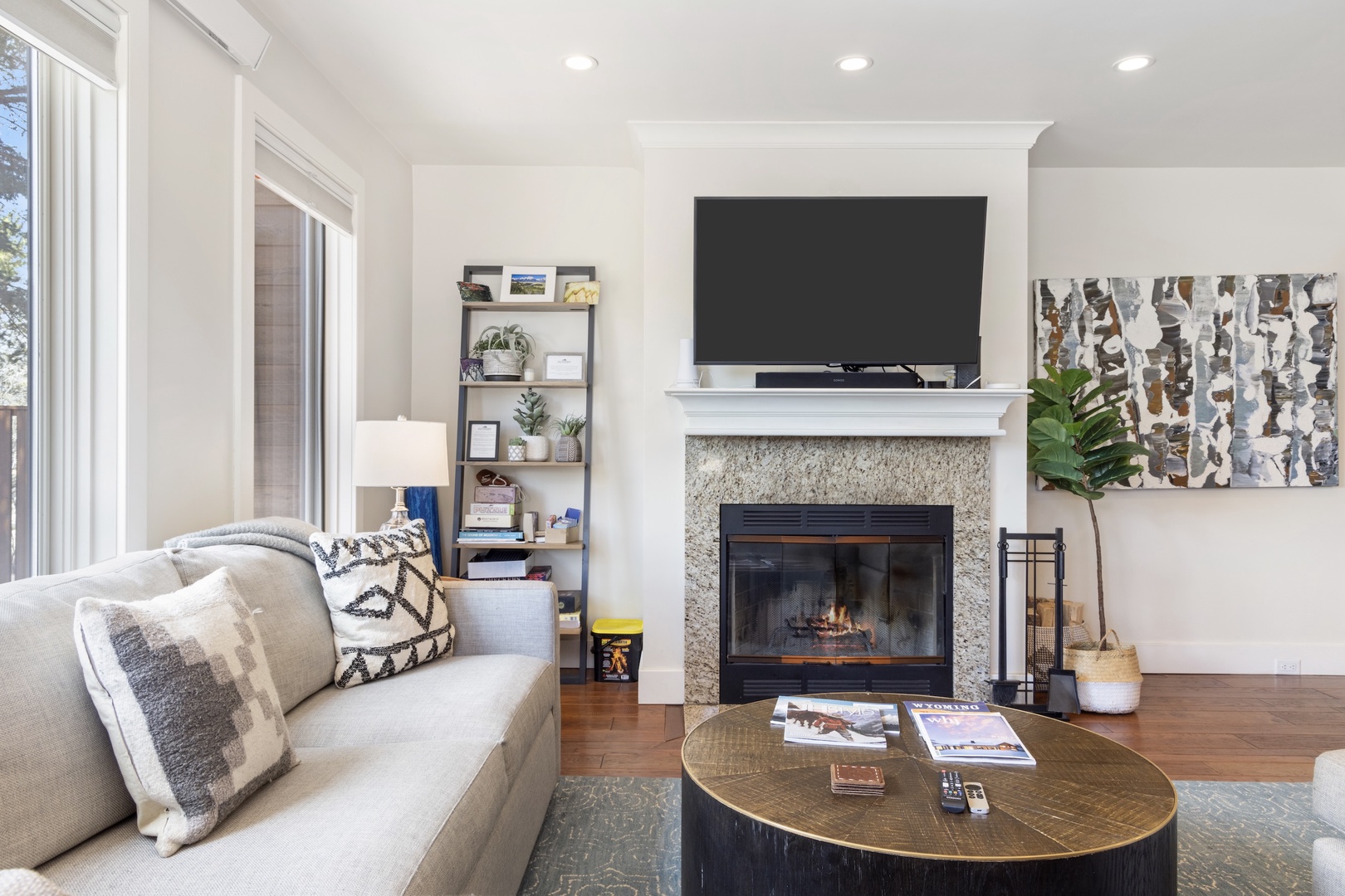 Living Room with Fireplace