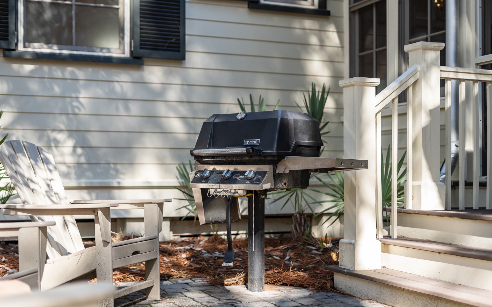 Fire up your culinary skills on this dedicated BBQ grill, perfectly positioned for outdoor dining adventures on your private patio.