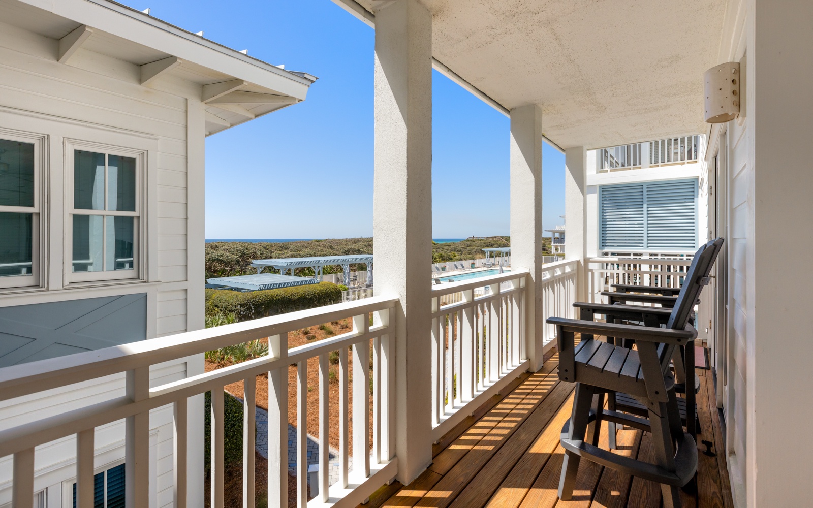 Unwind on your private balcony with stunning ocean views, comfortable seating, and gentle coastal breezes perfect for morning coffee or sunset relaxation.