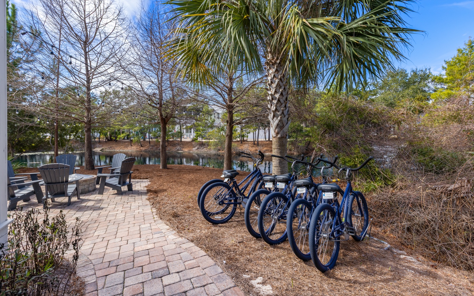 Grab a complimentary bike and explore, then unwind by the peaceful pond with seating areas perfect for your morning coffee or evening relaxation.