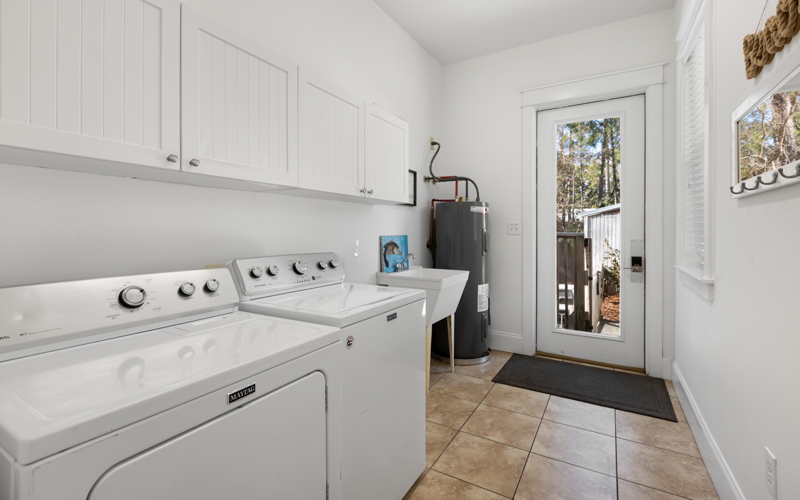 Your dedicated laundry room makes packing light easy with full-size washer and dryer plus plenty of storage space.