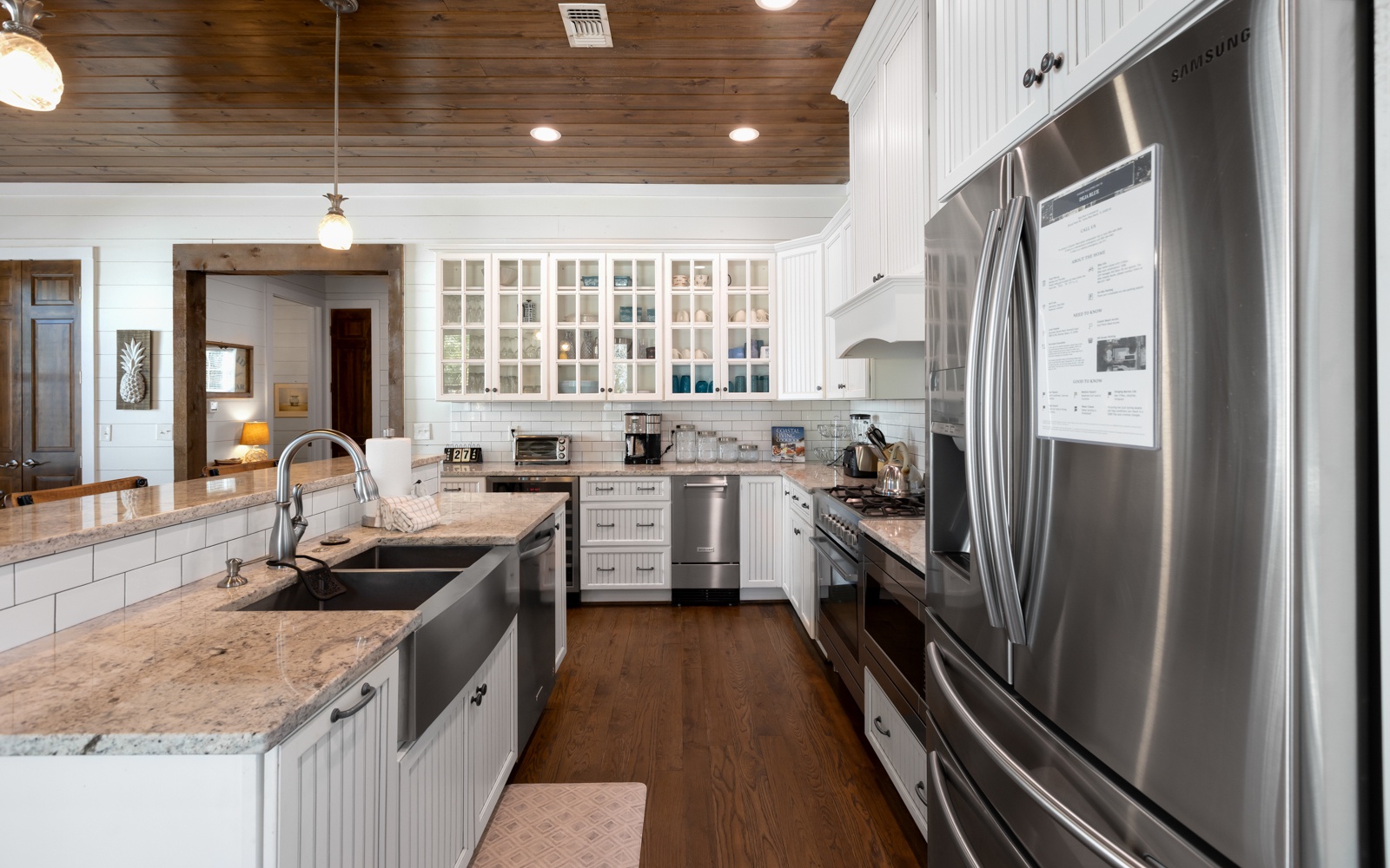 Your fully-equipped gourmet kitchen awaits with granite counters, stainless appliances, and everything you need to create memorable meals together.