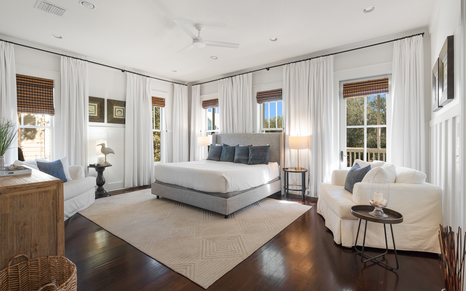 Your serene retreat features elegant furnishings, soft natural light, and a cozy seating area where you can unwind.