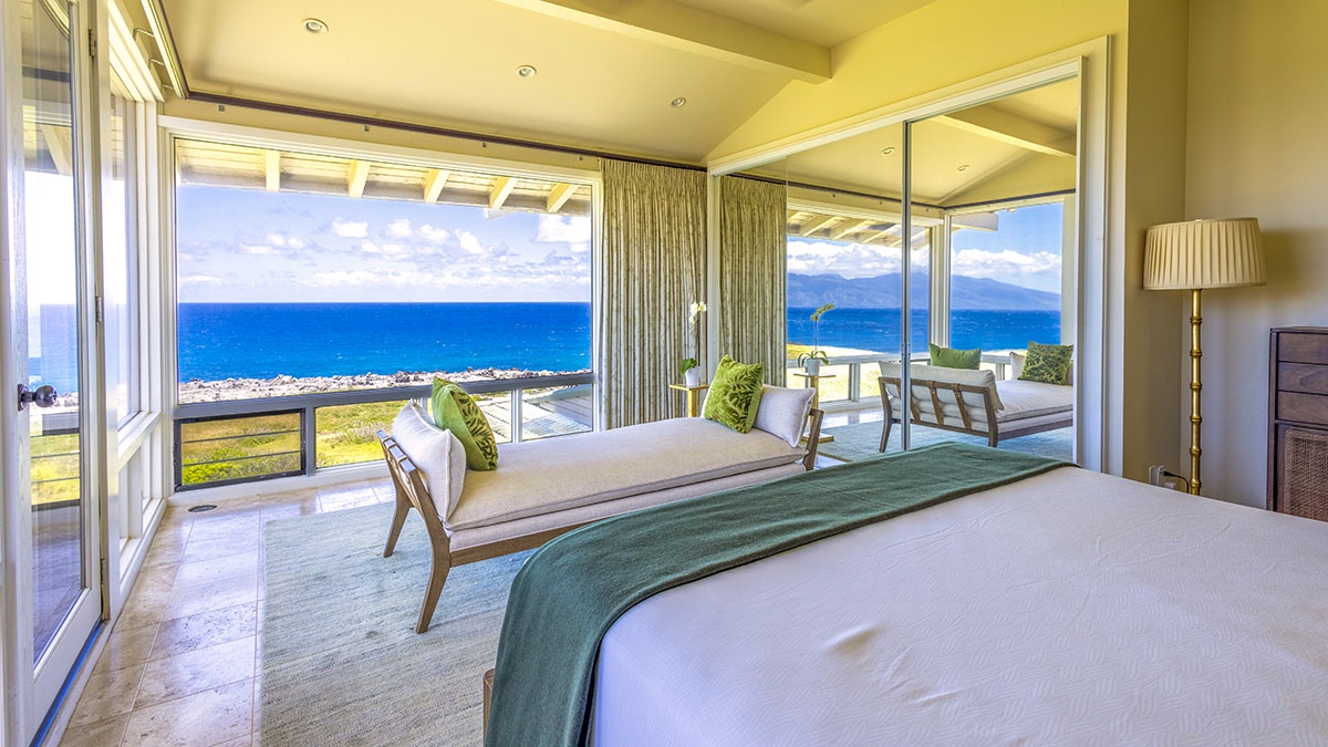 Kapalua Bay Villas #35B2 - Primary Bedroom Suite Ocean View - Parrish Maui