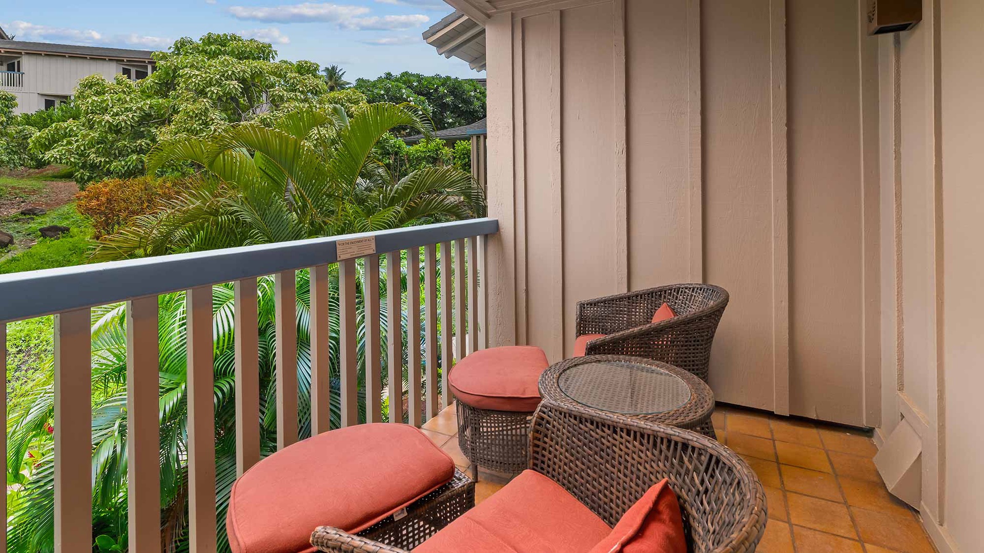 Nihi Kai Villas at Poipu #501 - Entry Lanai View - Parrish Kauai