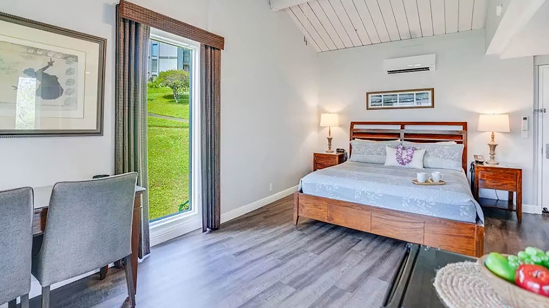 Wake up refreshed in your serene bedroom, where bright natural light and sleek wood finishes create a calming retreat perfect for unwinding after your day's adventures.