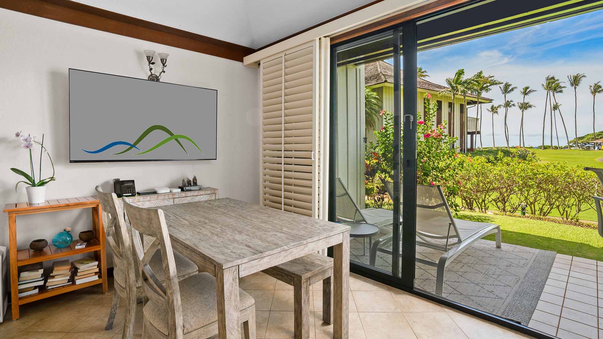 Kiahuna Plantation #31 - Dining & Lanai View - Parrish Kauai