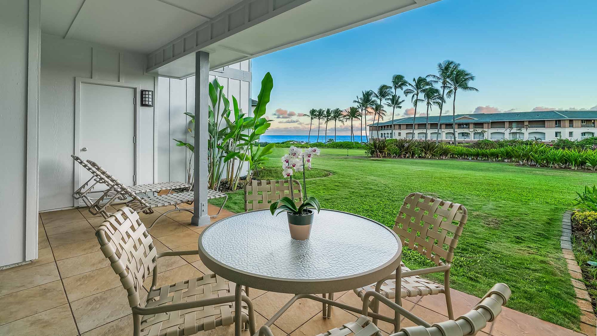 Poipu Sands at Poipu Kai Resort #315 - Ocean View Dining & Lounging Lanai - Parrish Kauai