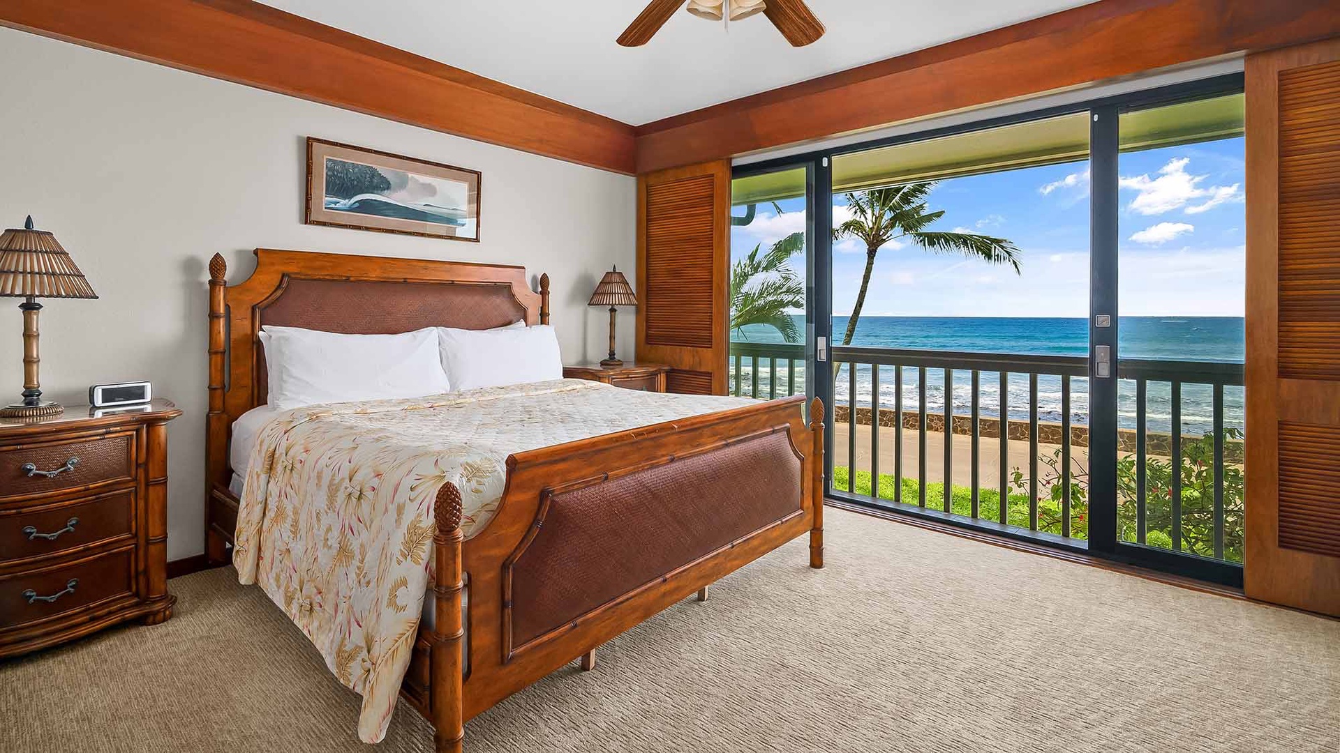 Wake up to the endless blue of the ocean right outside your bedroom. Step onto your private balcony and feel the island breeze as palm trees sway—your serene seaside retreat awaits.